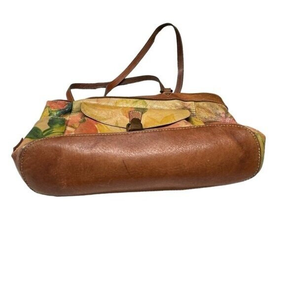 Patricia Nash Bolsena Tote Bag Purse Handbag Leather Floral Print Autographed - Picture 6 of 14